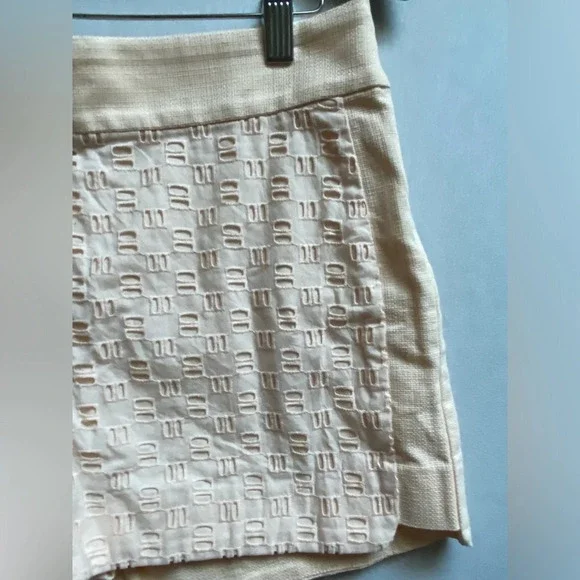 J Crew cotton eyelet basket weave peach coral shorts Sz 6 - Picture 3 of 8